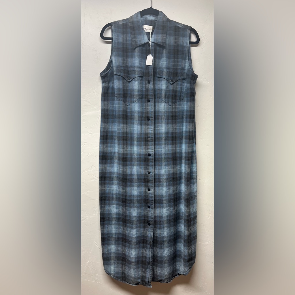 Styleworks Blue Plaid Dress